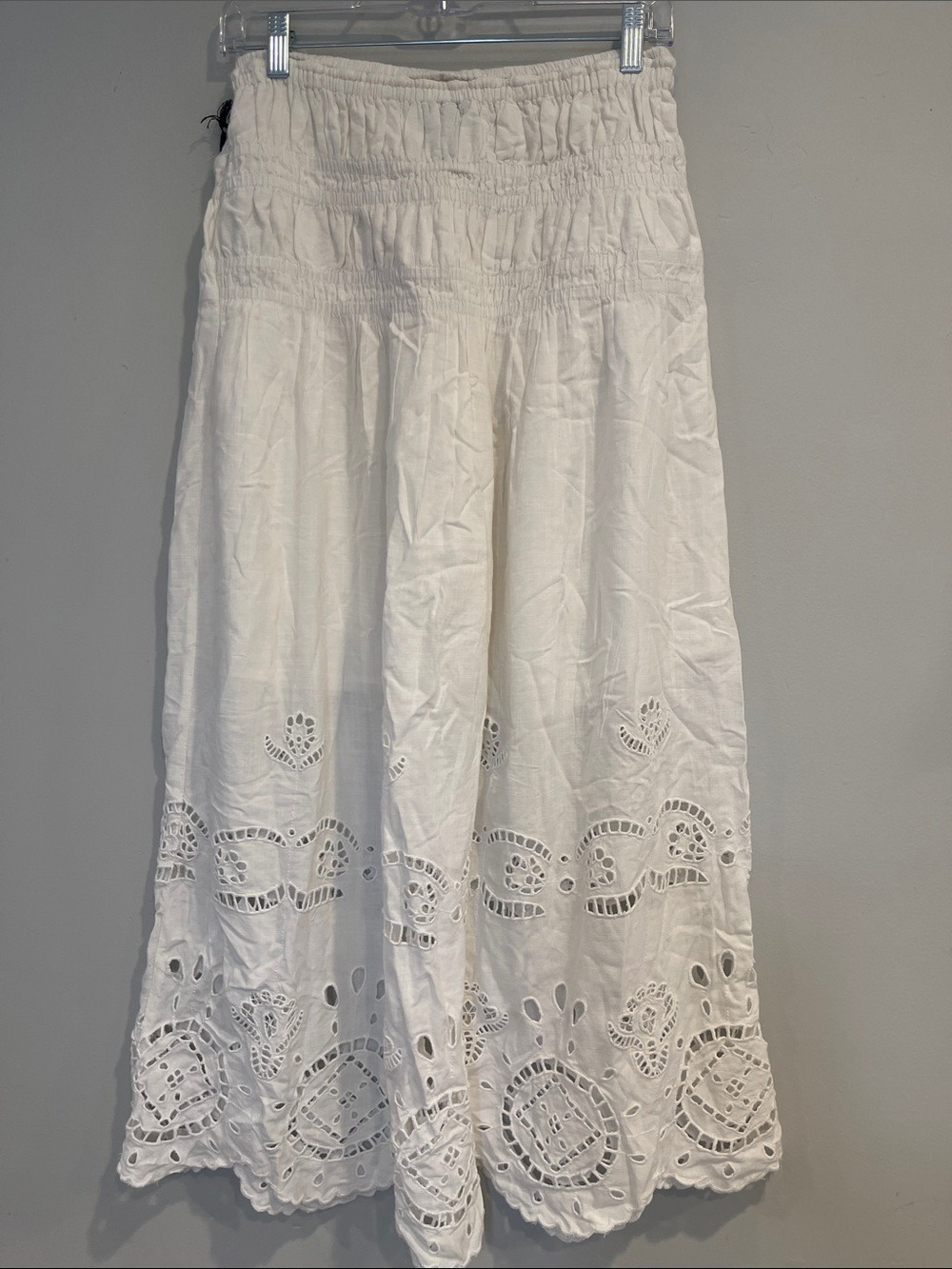 NWT High-Rise Embroidered Eyelet Drop Waist A-Line Skirt - Future Collective M - Picture 8 of 9